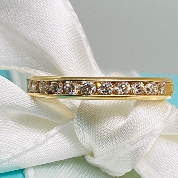 1/2 carat natural diamond band 14k yellow gold size 6.5 - Picture 5 of 5